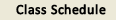 Class Schedule